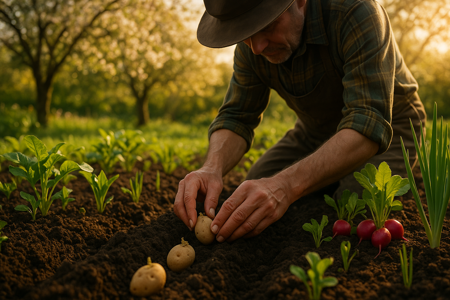 Посадка картофеля весной в открытый грунт: подготовка почвы и укладка семенных клубней