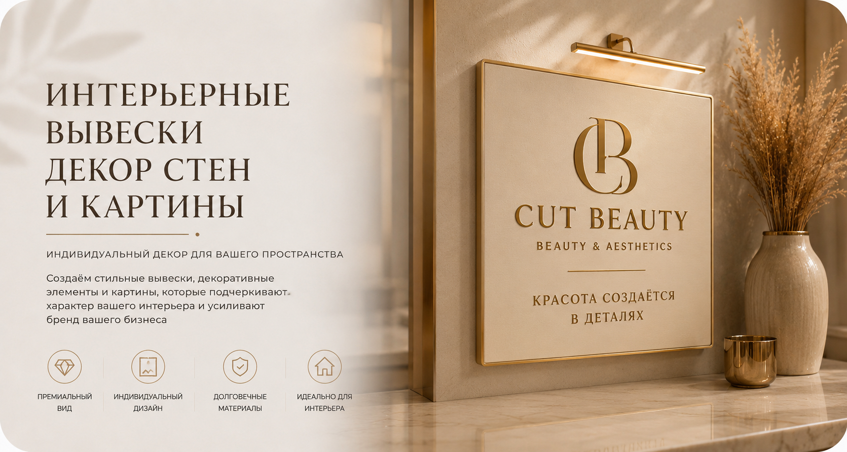 Интерьерные вывески