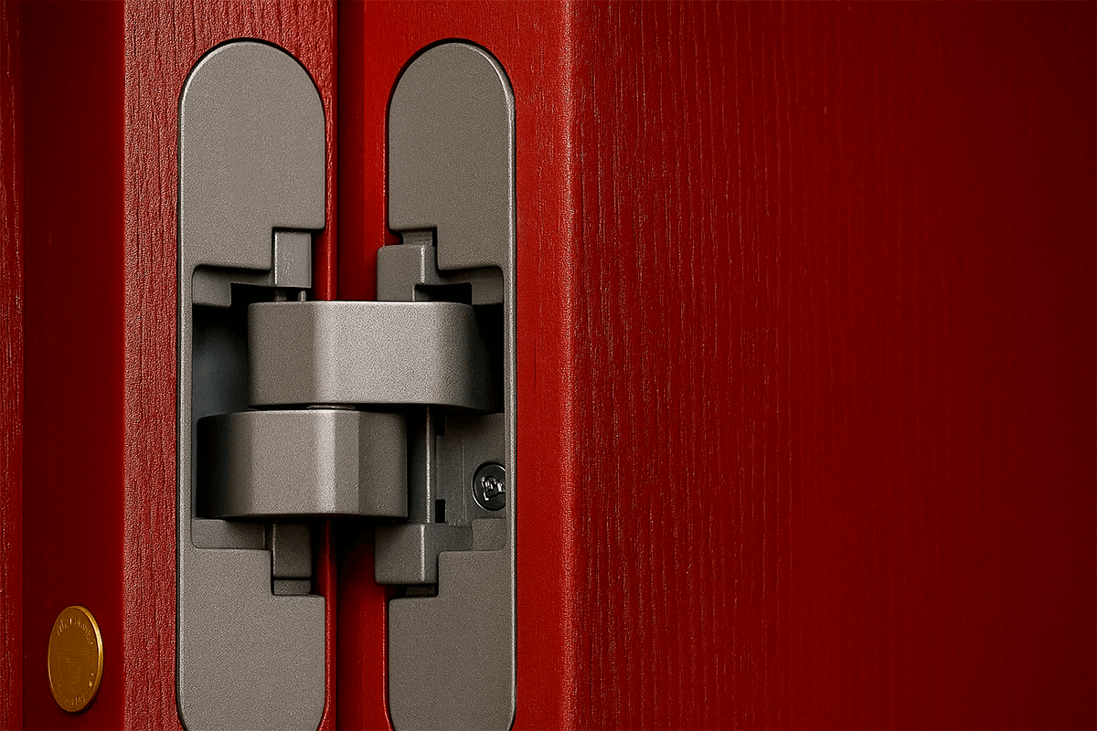 Скрытые петли на двери Скрытые петли на двери