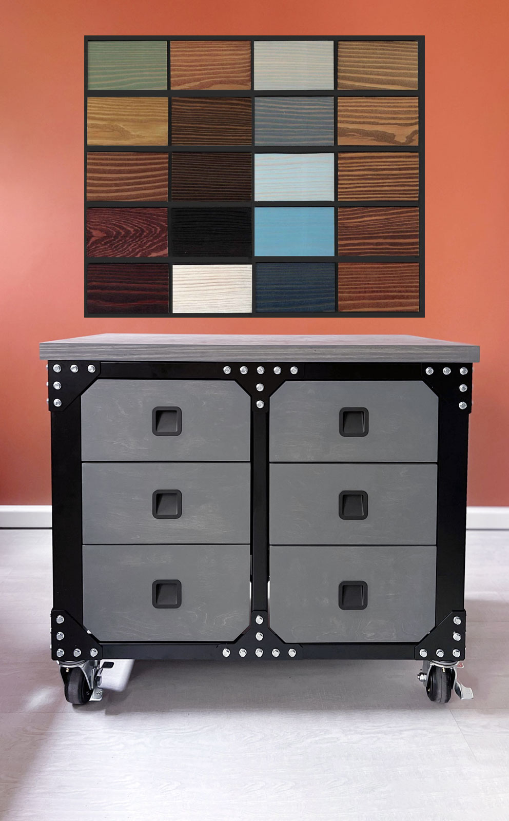 Покрасим лофт верстак и тумбу в любой цвет