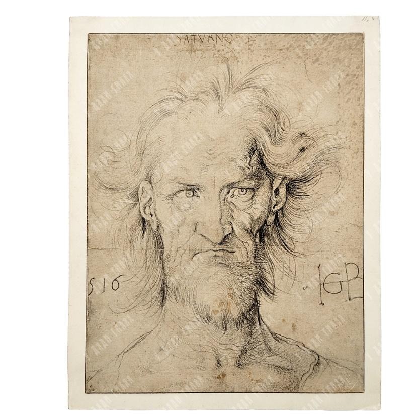 Бальдунг Ганс. Голова Сатурна. Музейная факсимиле гравюры 1516 г. Музей Альбертина, Вена / У дяди Гиляя