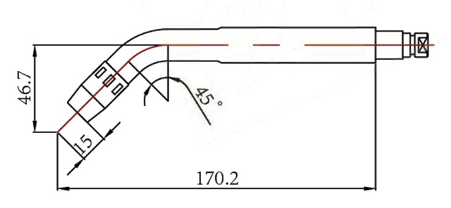 BU-21130 Гусак 150N сварочных горелок ARS06/ARH06 Arctec