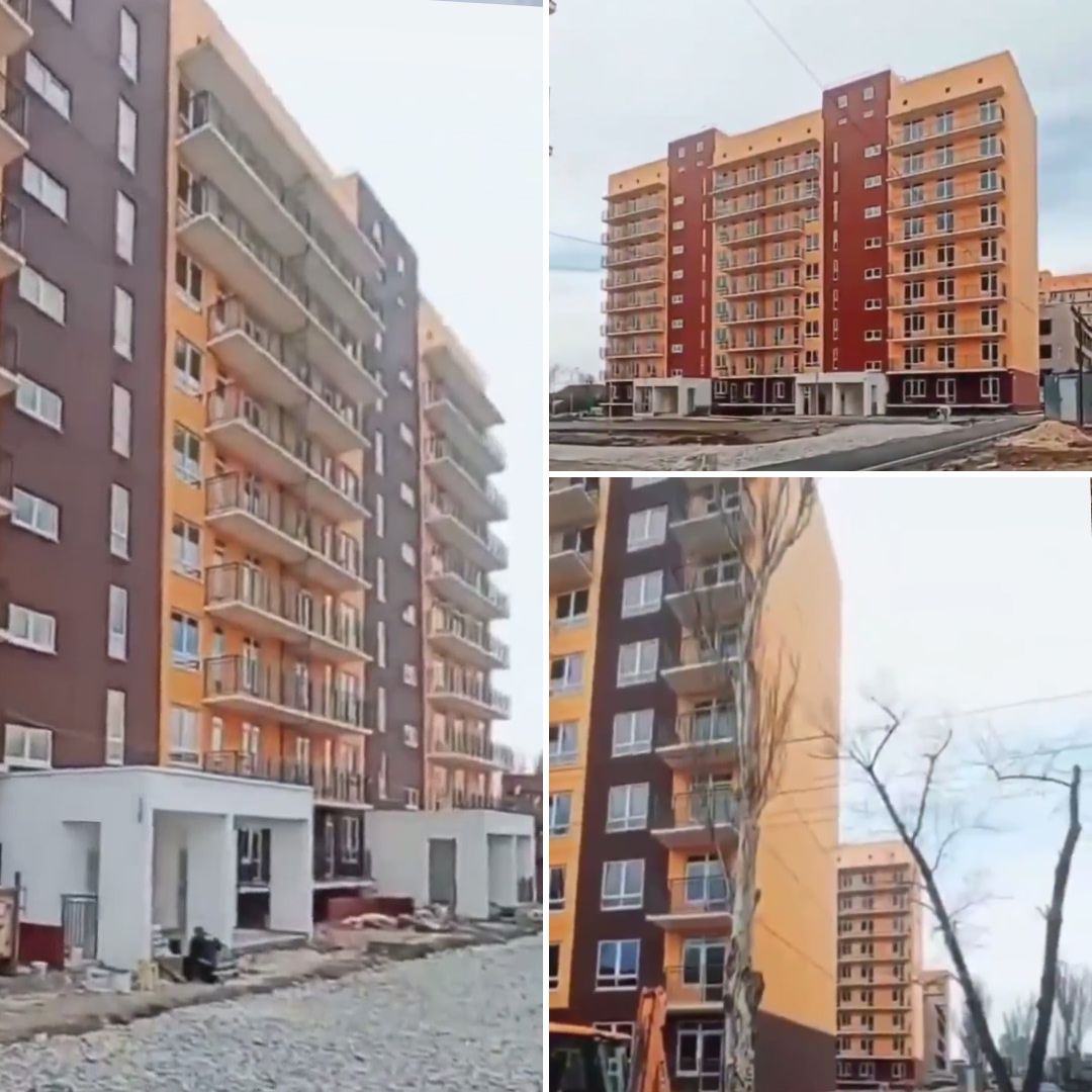 Мариуполь. Восстановление фасадов многоквартирных домов при помощи БРОНЯ
