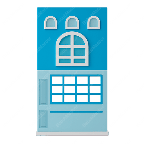 Стена пластиковая голубая