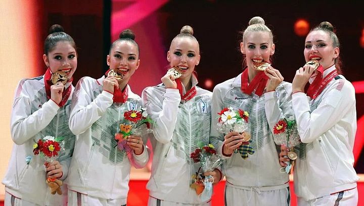 Российские художественные гимнастки выиграли медальный зачет на чемпионате мира!