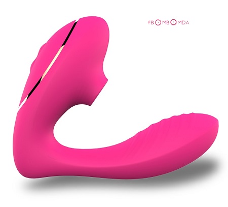 Вагинально - клиторальный G-spot стимулятор BomBomda_розовый, без коробки, кольцо 