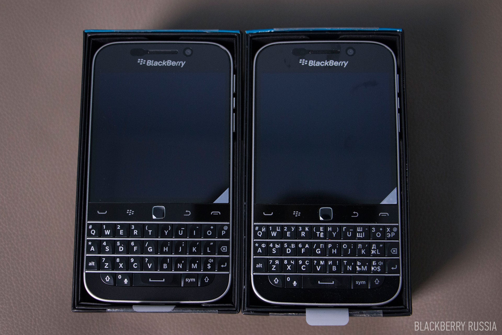 Клавиатура на BlackBerry Classic с гравировкой и без гравировки