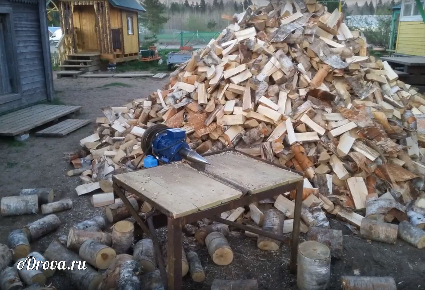 Дровокол электрический винтовой, конус насадка: Самодельный дровокол