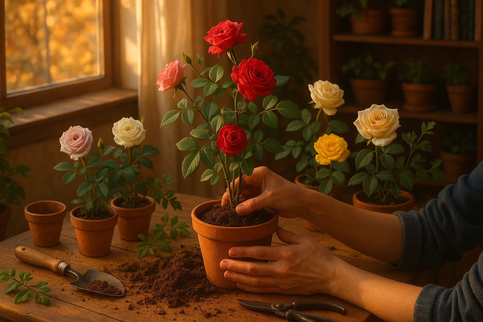 Пересадка розы осенью в горшке: процесс подготовки и ухода