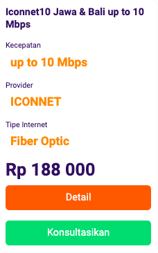Paket Internet Iconnet10 Jawa & Bali 10