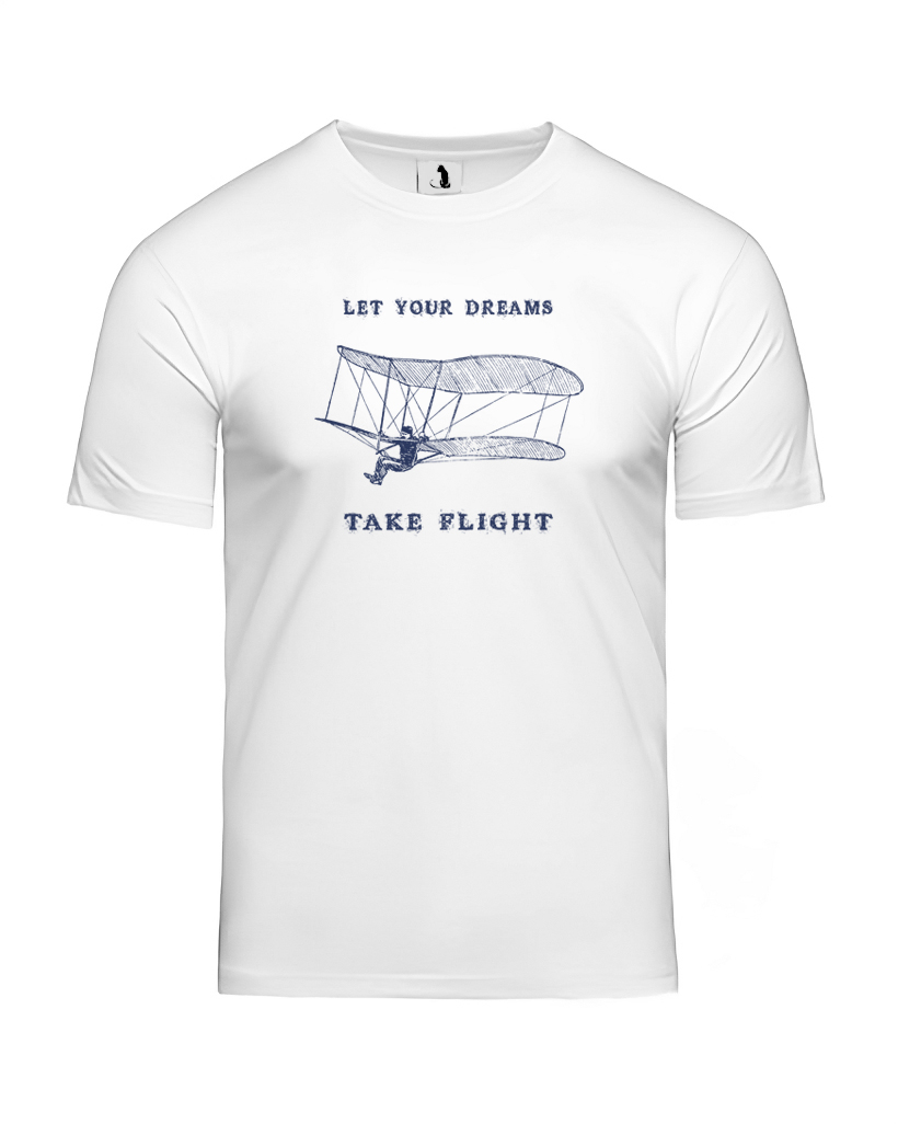 Футболка Let your dreams take flight unisex классического прямого кроя