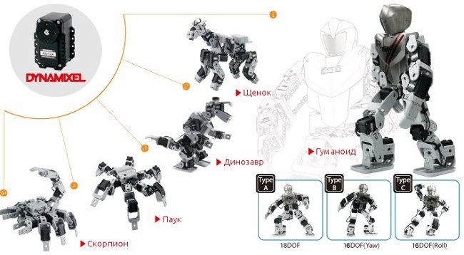Возможные модели Robotis Premium