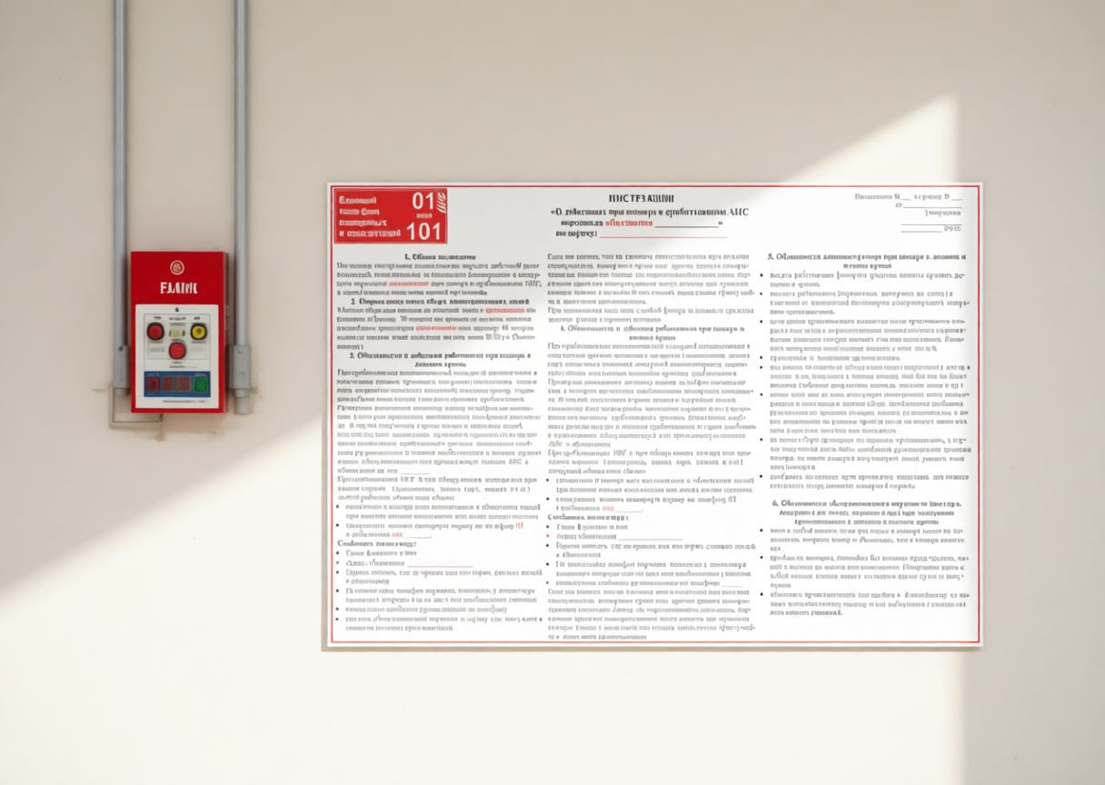 Схема размещения первичных средств пожаротушения в санатории: огнетушители в коридорах, у выходов, в кухне, в котельной, в административной зоне