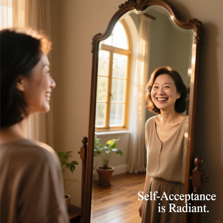 <img src="perfect-smile-transformation.jpg" alt="Woman with radiant genuine smile showing facial transformation and confidence through proper smiling technique">