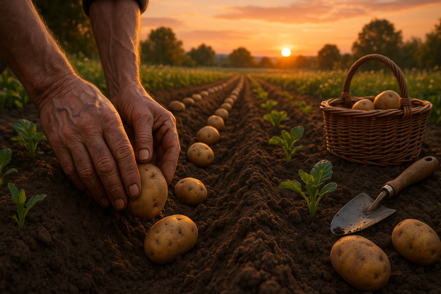 Посадка картофеля весной в открытый грунт: подготовка почвы и укладка семенных клубней