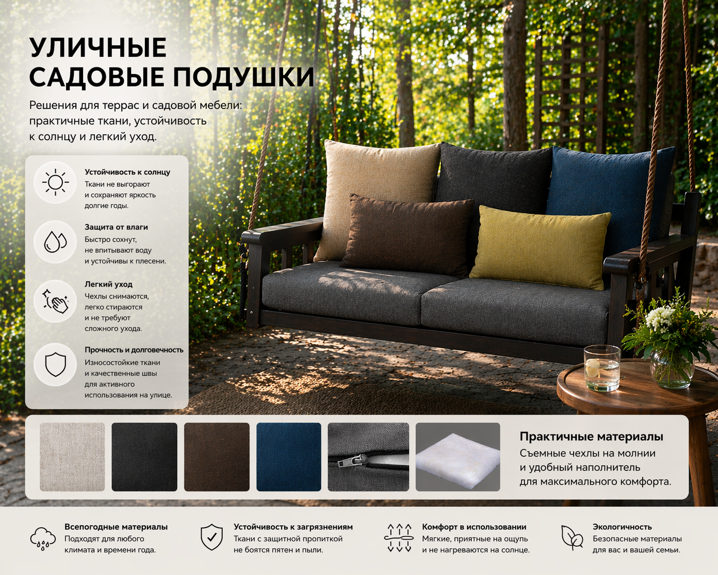 Декоративные подушки и акцентный текстиль