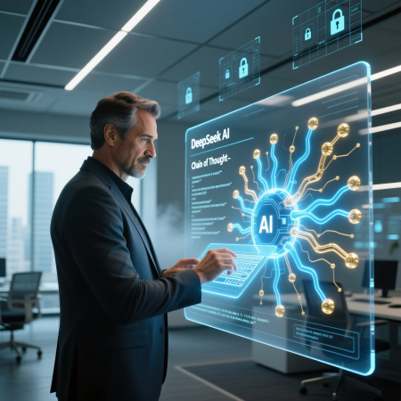 <img src="deepseek-prompts-2026.jpg" alt="A professional using advanced DeepSeek AI prompts with Chain of Thought visualization in 2026">