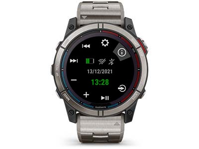 Умные часы Garmin Quatix 7X Sapphire Solar титановый с серебристым титановым браслетом: АУДИОСИСТЕМА FUSION-LINK