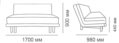 габаритные размеры дивана Бостон