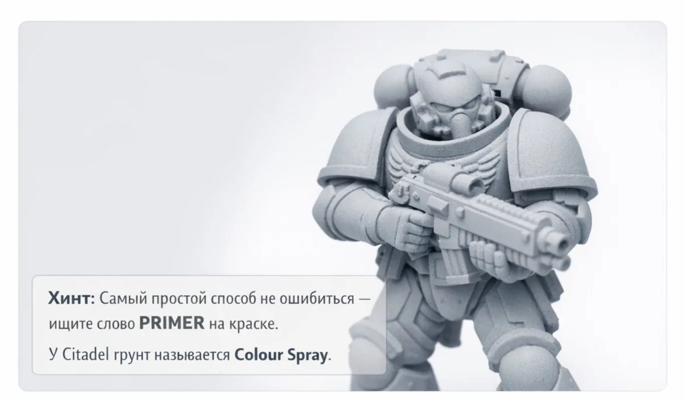 Пример ровного слоя грунта на миниатюре