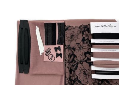 Набор для пошива нижнего белья Isetta max, кофейно-розовый/черный