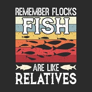 принт Flocks fish are like relatives
