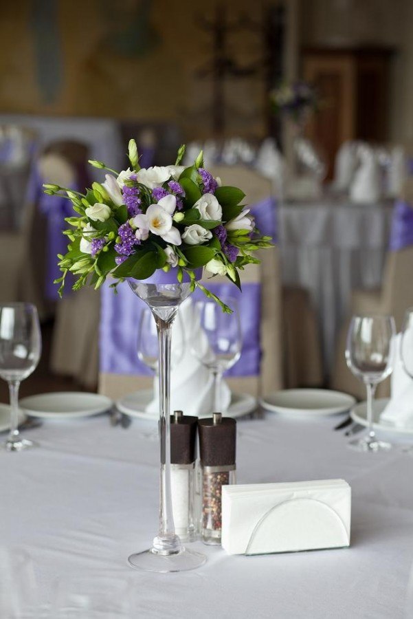 Тарелка для битья ручной работы для свадьбы в фиолетовом цвете