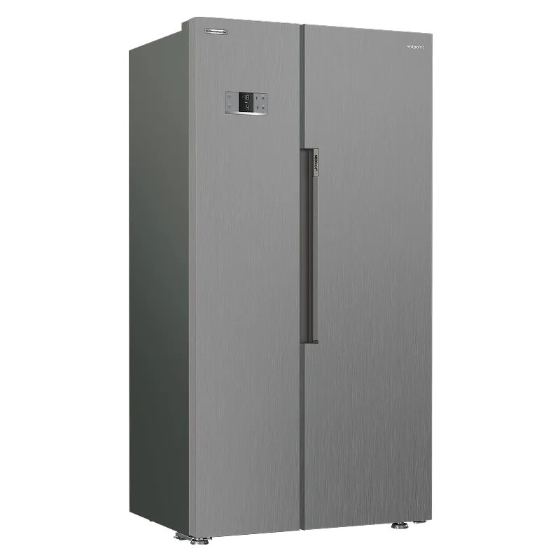 двухдверный холодильник Hotpoint HFTS 640 X вид сбоку