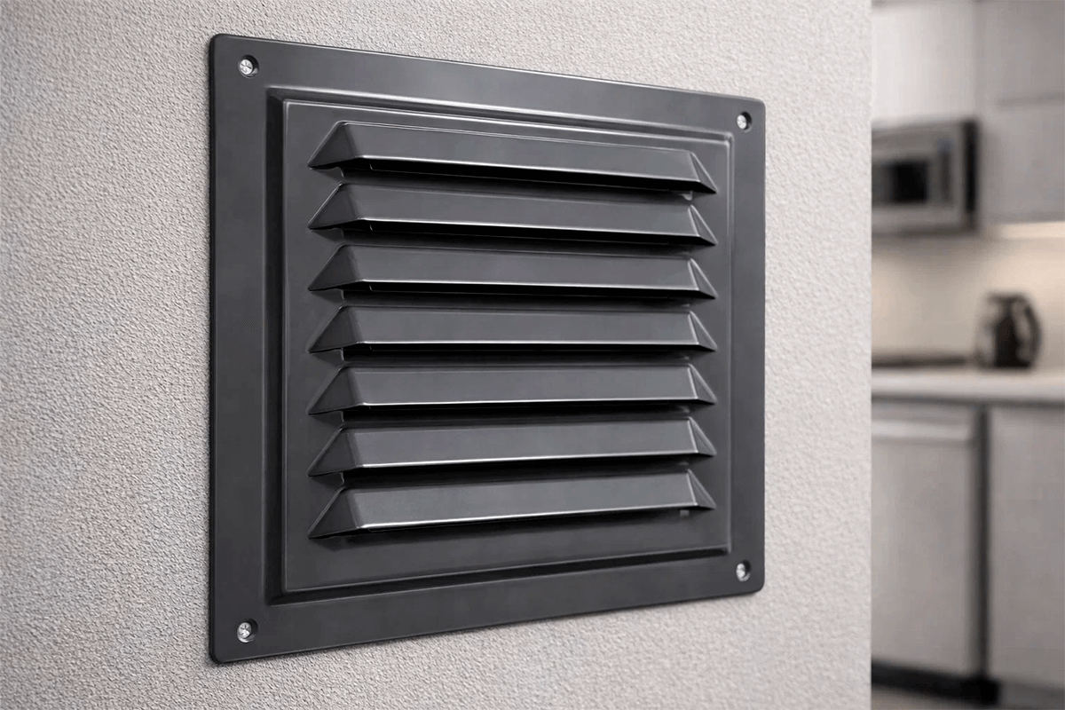 Решетка 150*150 1515МЭ серая вентиляционная с покрытием п.эмалью с сеткой ERA Сталь RAL7024