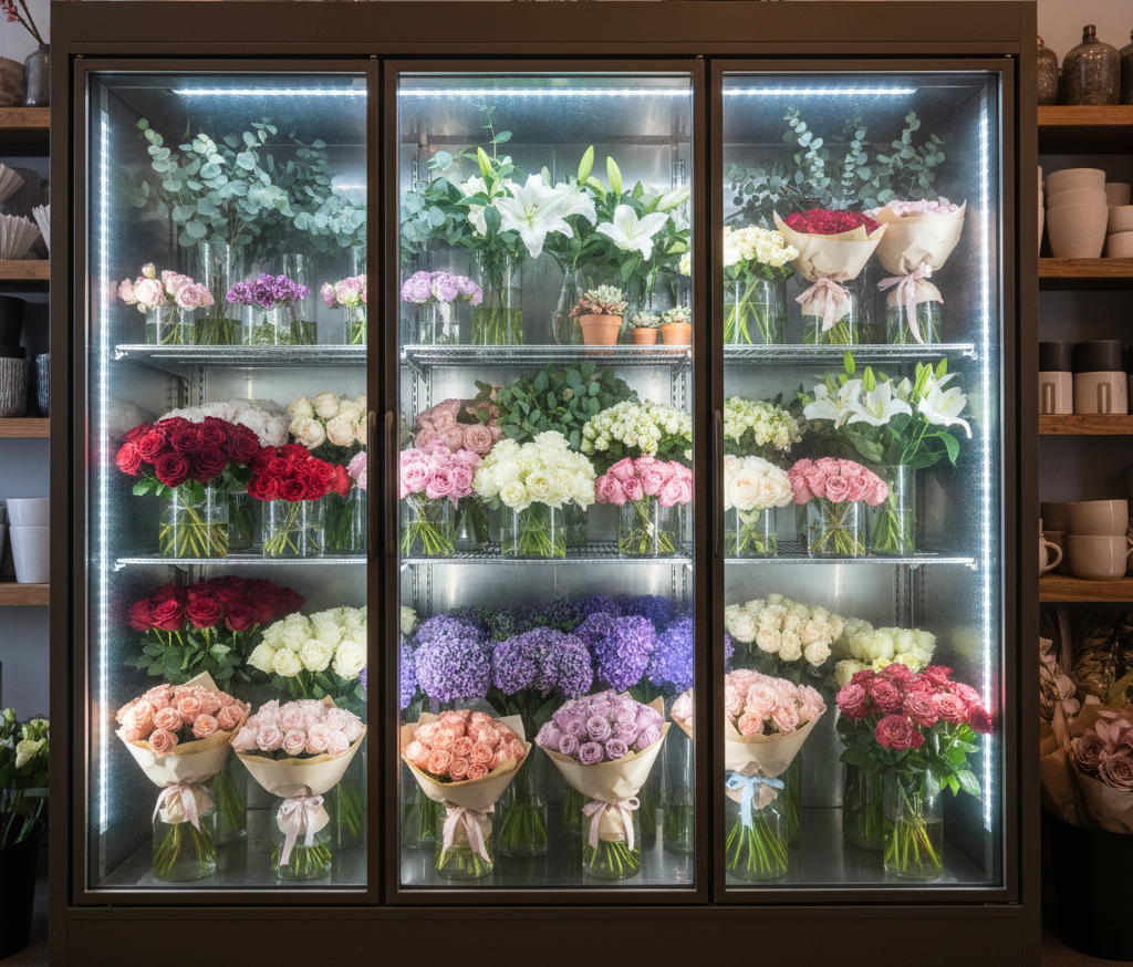 Рефежератор Холодильник для цветов