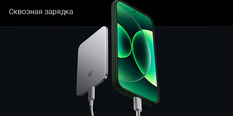 Сквозная зарядка пауэрбанка Xiaomi UltraThin