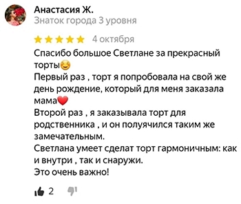 Анастасия Ж Отзыв Кондитерская Сладкие Козырьки Sweet Visors Светланы Дегтеревой.jpg
