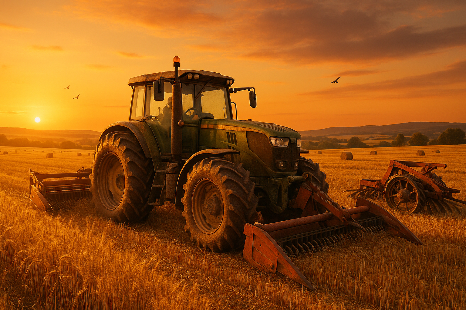 Современный зерноуборочный комбайн в действии на поле при уборке урожая