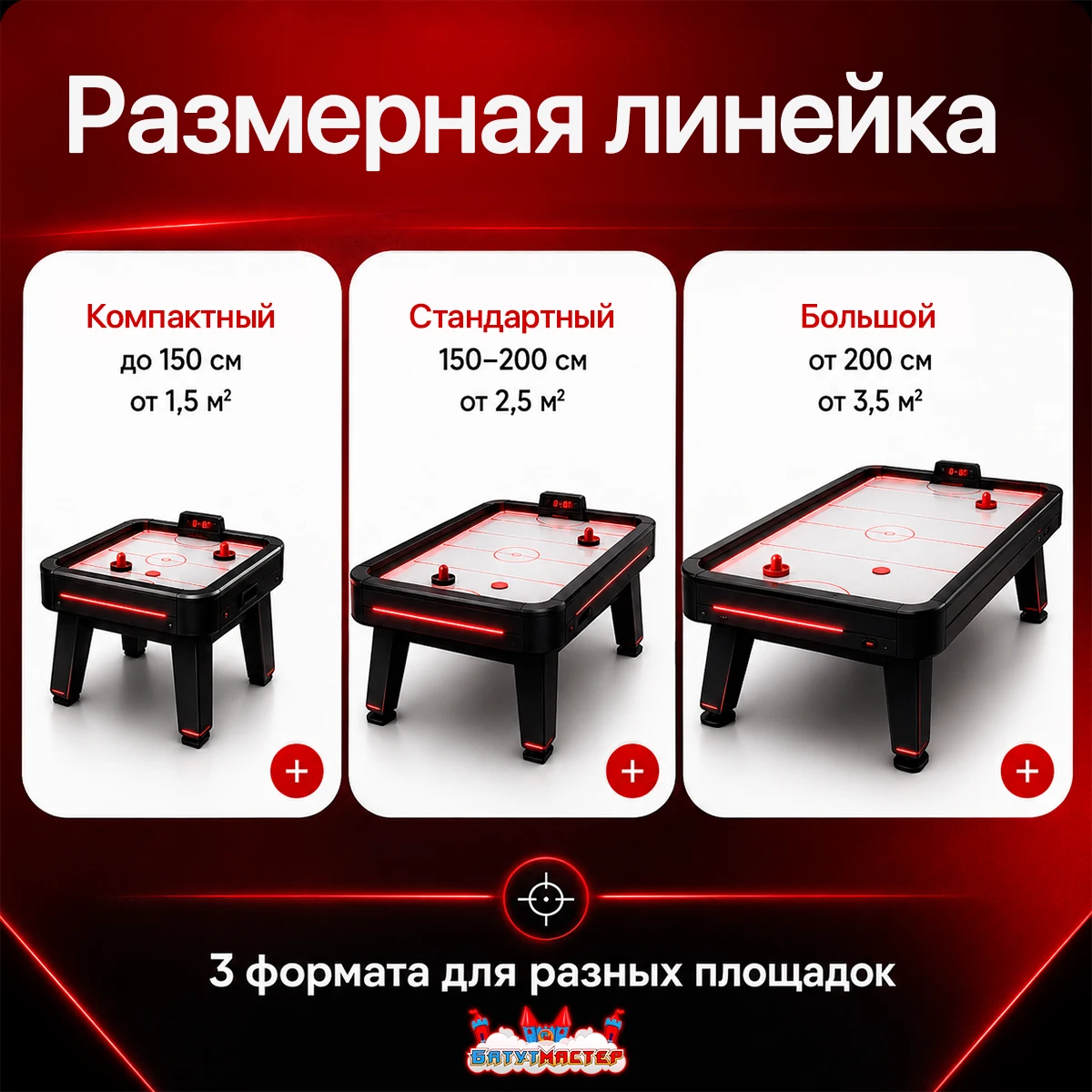 Размеры аэрохоккея