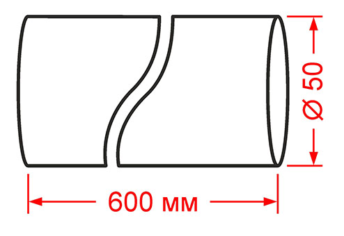 Габаритные размеры рассеивателя-бокса - стекла судового светильника СС-33У