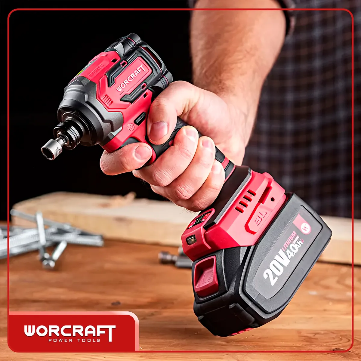 Аккумуляторный бесщеточный гайковерт WORCRAFT CIW-S20LiB-450 Отличный инструмент для эффективной закрутки и откручивания болтов и гаек.  Благодаря бесщеточному двигателю инструмент работает более производительно, а высокая скорость вращения и крутящий момент 450 Нм позволяют справиться с задачами разной сложности.