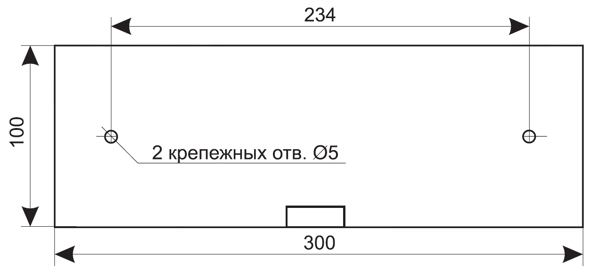 Установочные размеры для комбинированного пожарного оповещателя табло ЛЮКС-12-К-СН / ЛЮКС-24-К-СН