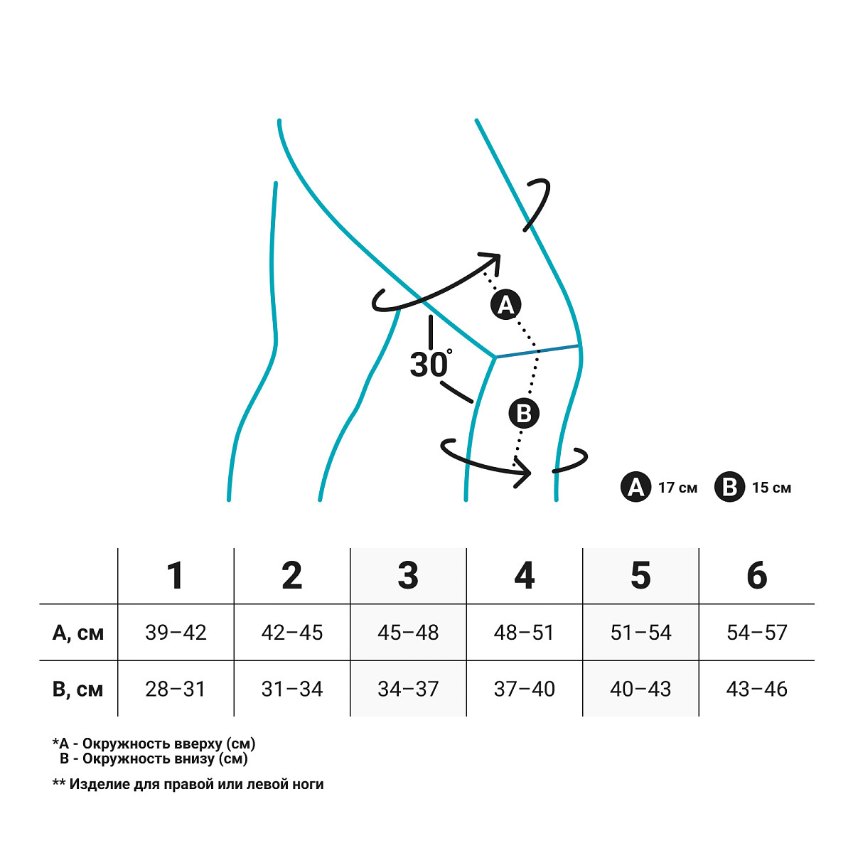 Подбор размеров BAUERFEIND GenuTrain P3