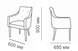 габаритные размеры кресла Патиссон-Н