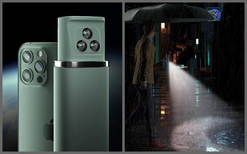 Зонт Zuodu Full Automatic Umbrella Led-описание-3 Три LED-лампы на зонте Zuodu