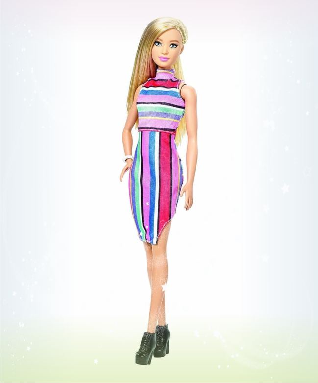 Кукла Барби Игра с модой Платье в полоску