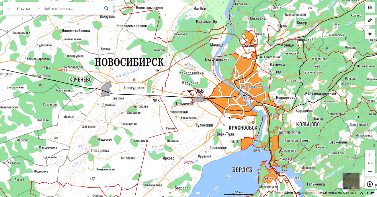 Публичная кадастровая карта Росреестра Белгородской области