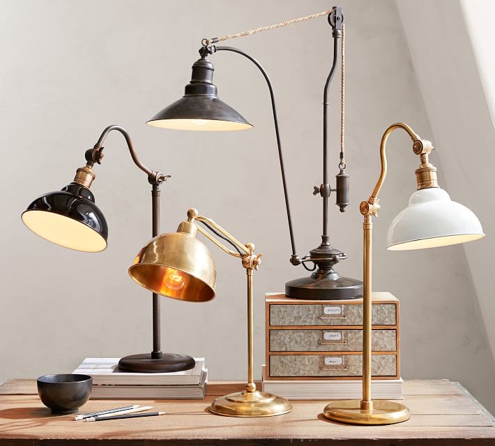 Вторая лампа. Настольная лампа Oxford Double Table Light, Satin Brass. Настольная лампа Emerson task Lamp. Lamp on the Table. Pottery Barn Kids Mini Tilda Table Lamp.