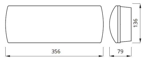 Размеры светодиодного указателя выход IP65/IP42 Helios LED Awex