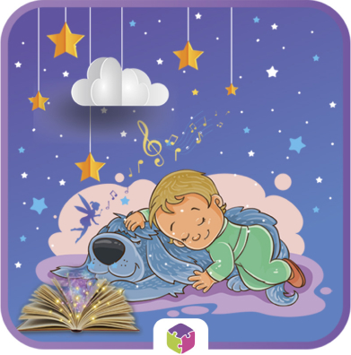 Ребенок с собачкой и книгой.