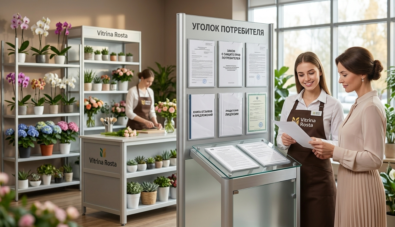 Порядок в оформлении информационной зоны подчеркивает профессионализм сотрудников магазина.