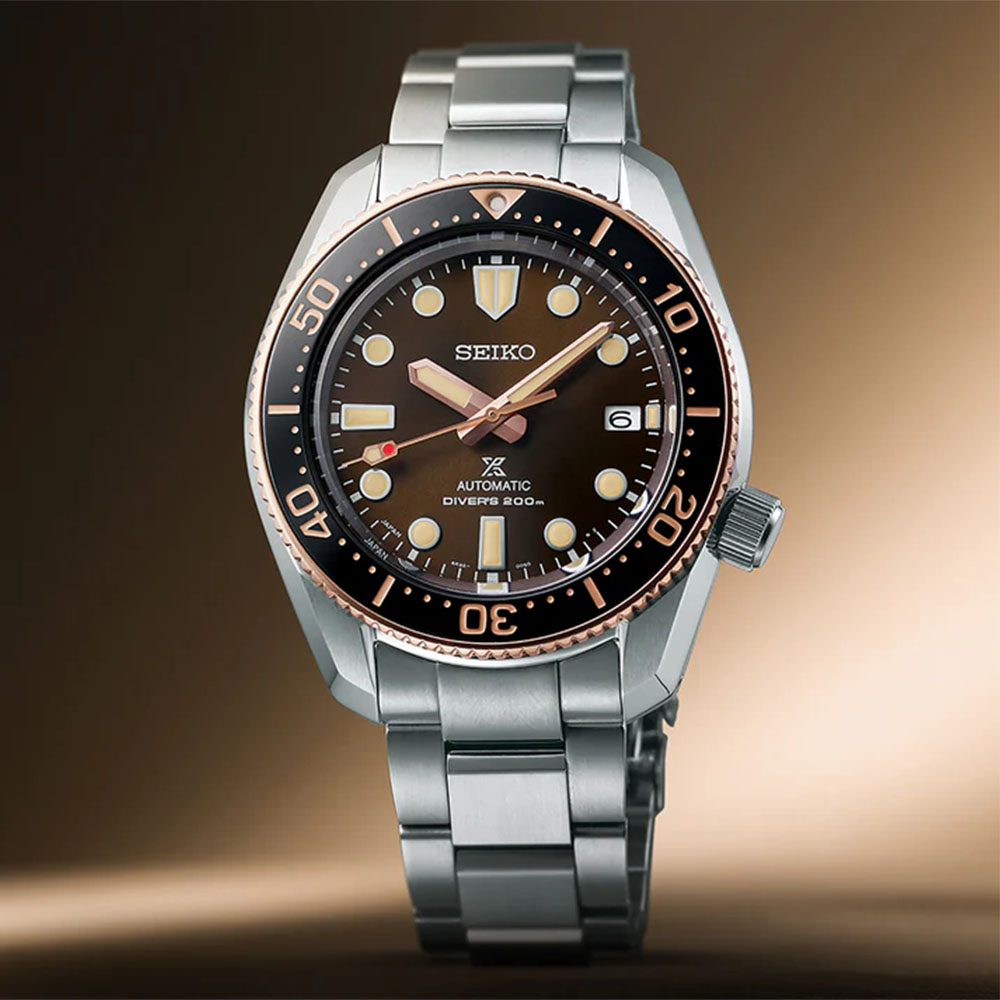 Seiko SPB240J1 boutique exclusive &mdash; коричневый циферблат и rose gold безель