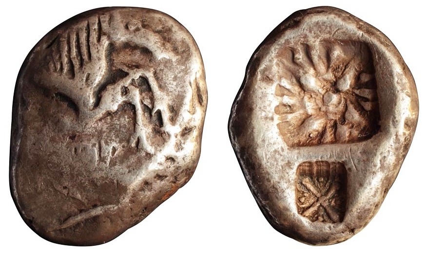Статер из Карии (конец VI века до н.э.)