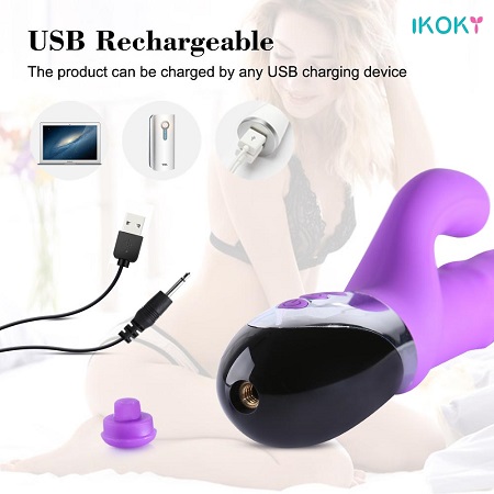 Вибратор-пульсатор Rabbit Ikoki_фиолетовый_USB зарядка