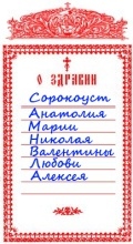 Как правильно писать записки в церкви образец